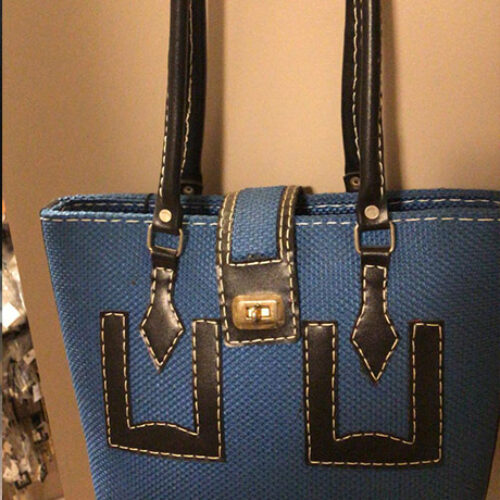 Blue & Black Handbag
