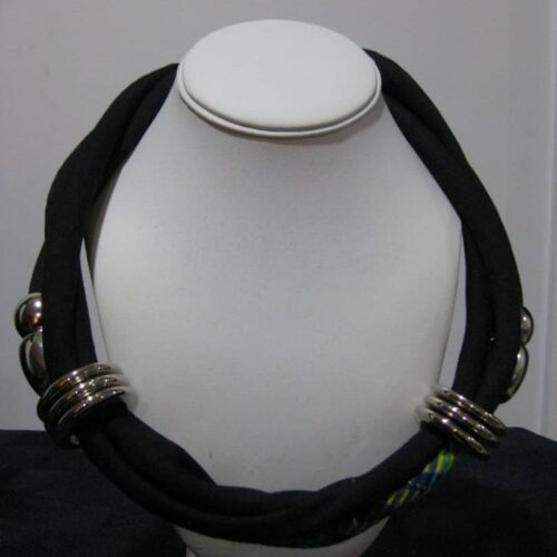 Multi-Strand Black Rope Necklace